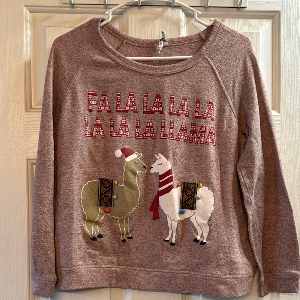 Wallflower Festive Llama Sweater - Pink